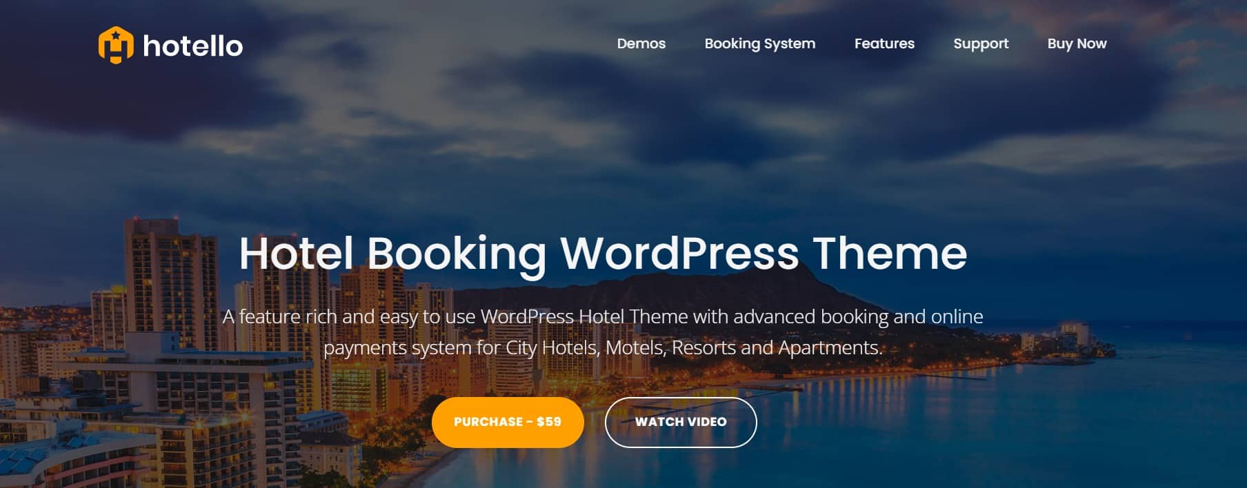 hotel wp theme preview themeforest