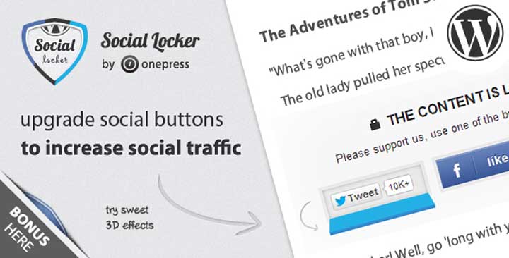 social locker for wordpress