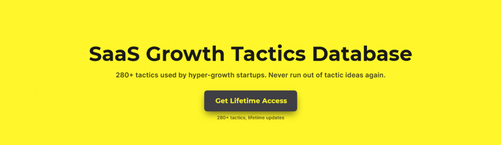 growth marketing tactics database scrapbook