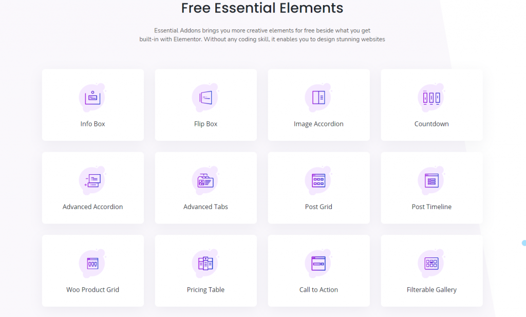 free essential addons elements