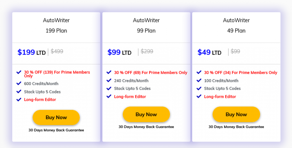 autowriter ai based autowriter pricing