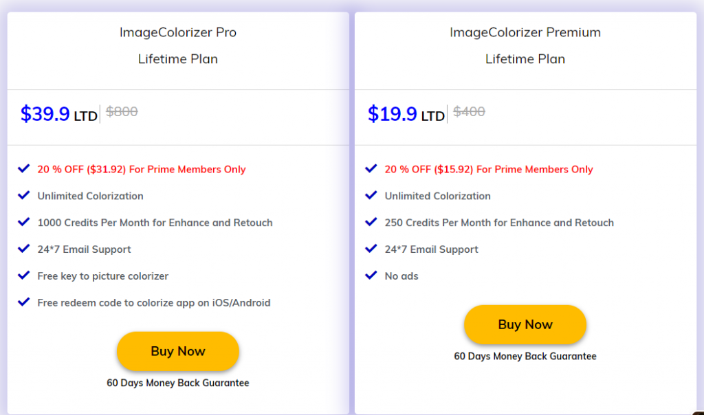 imagecolorizer pricing