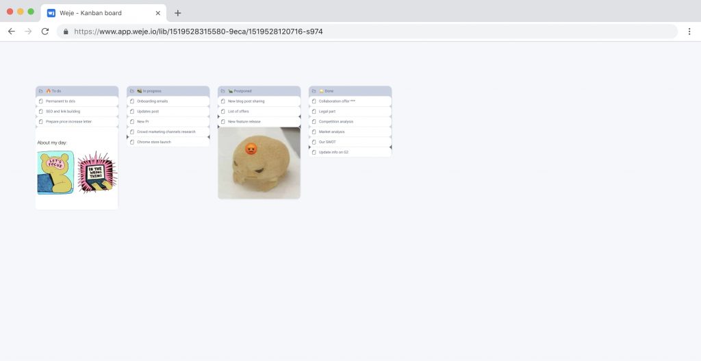 weje kanban board