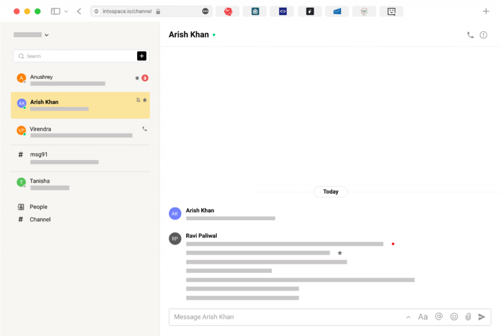 channel by space dashboard