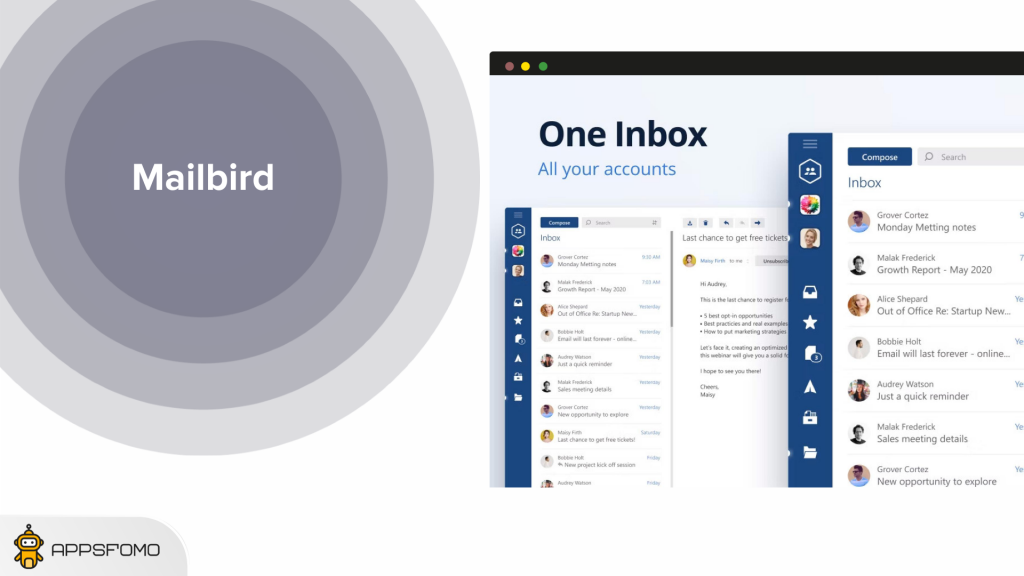 what does mailbird look like