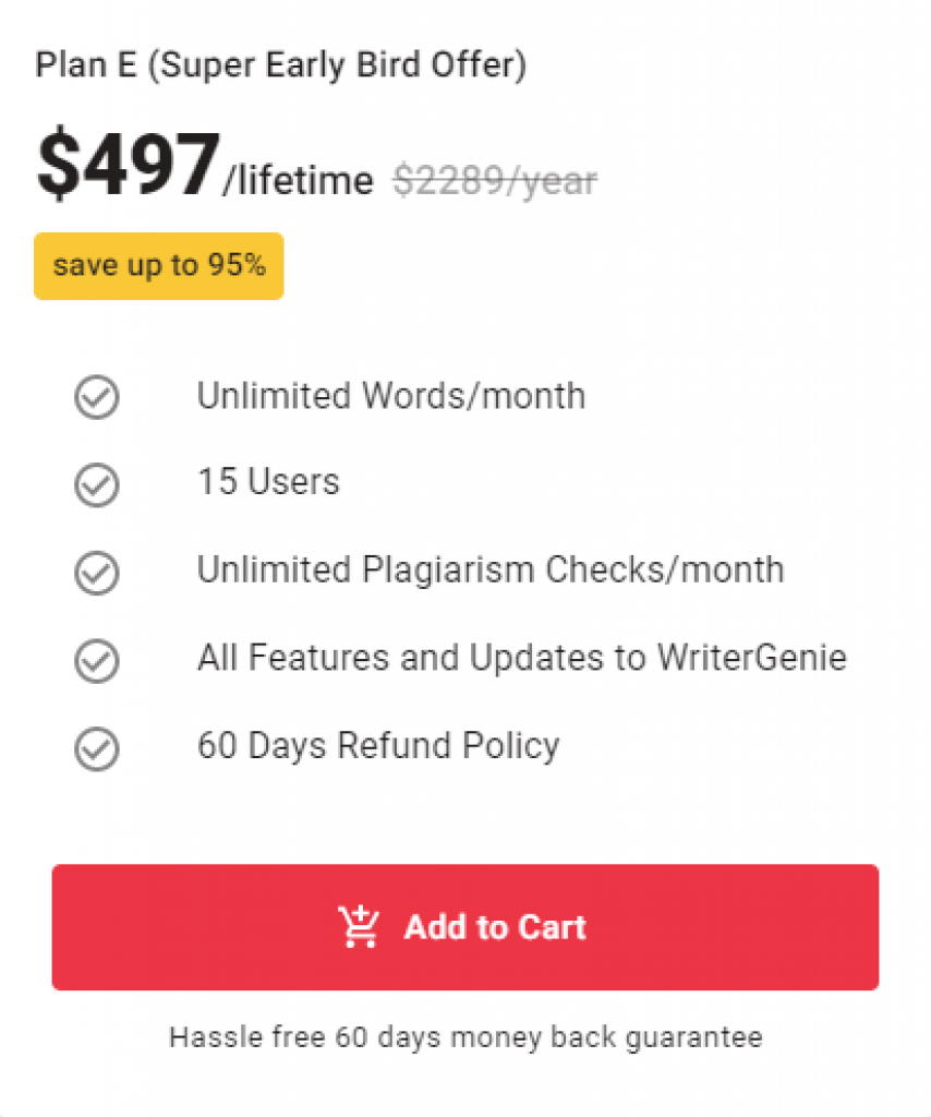 writergenie pricing 3