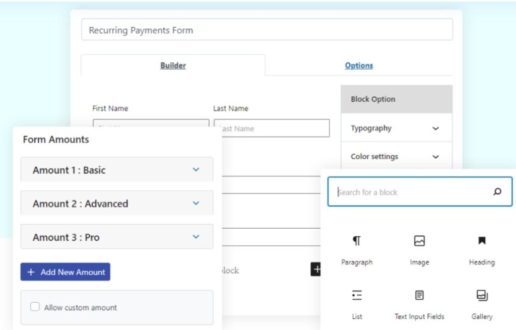 form builder – wpsmartpay