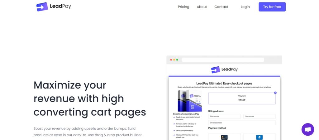 online checkout pages leadpay