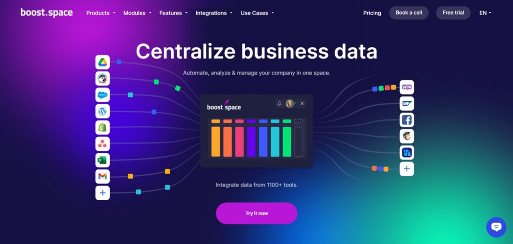 central cloud platform for businesses sales project management remote collaboration analytics boost space