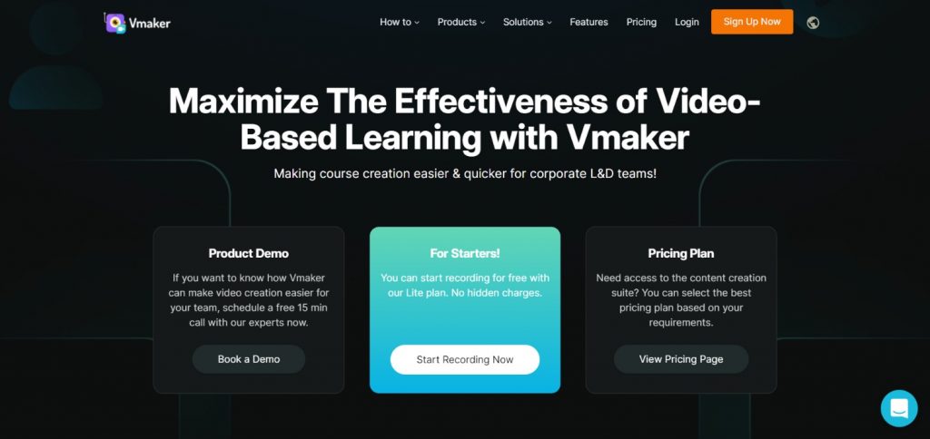 free screen webcam and video recording tool vmaker
