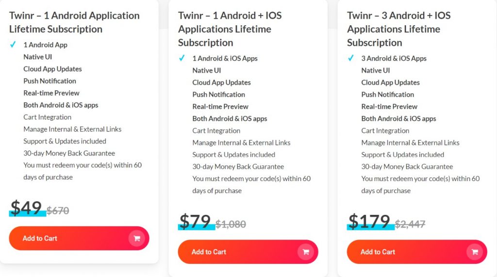 twinr convert website to apps 1 android app plan 49 dealify exclusive lifetime deal