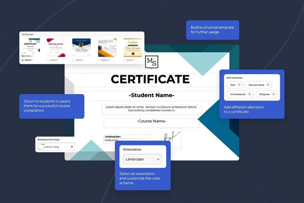 custom certificates