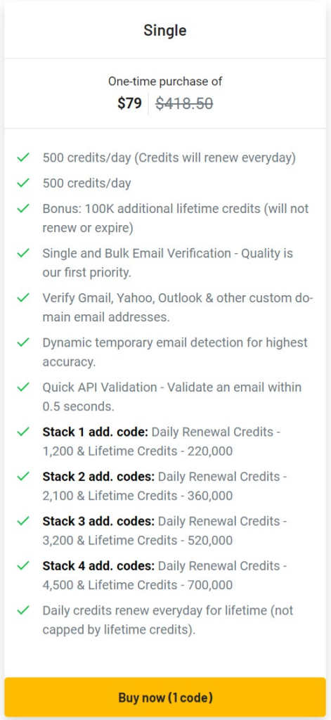 reoon email verifier ltd pricing