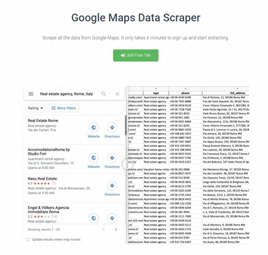 google maps data scraper