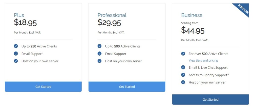 pricing plans whmcs