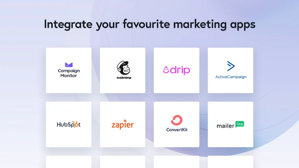 integration with marketing apps