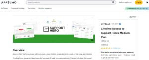 lifetime access to support hero s medium plan appsumo