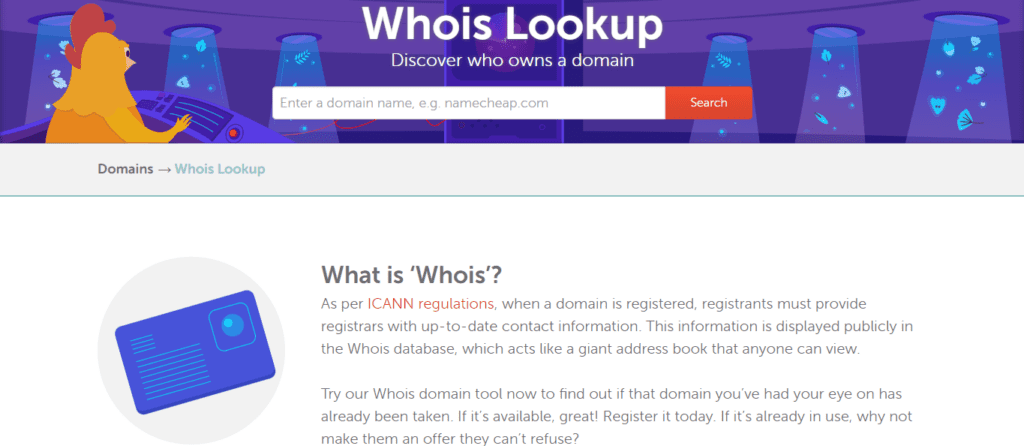 WHOIS Lookup Tool – Find Out Who Owns a Domain