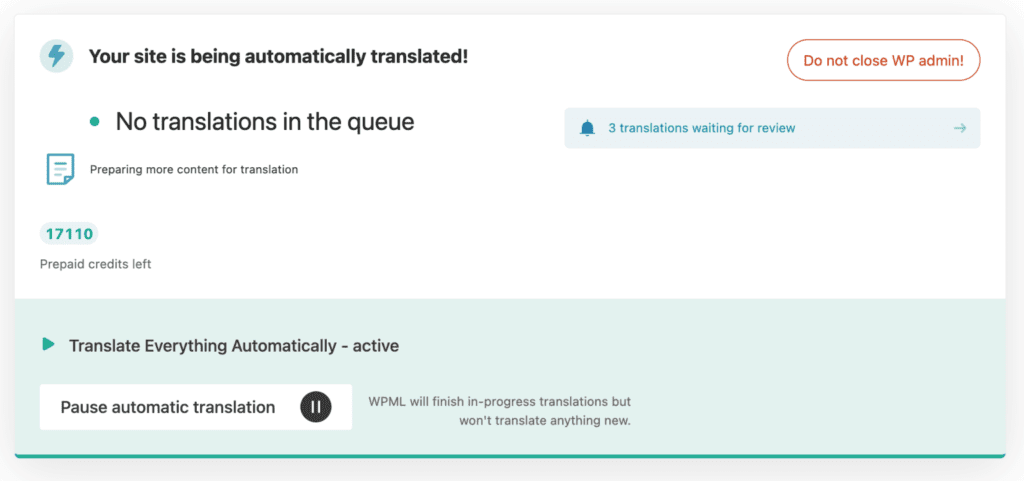 translation mode options
