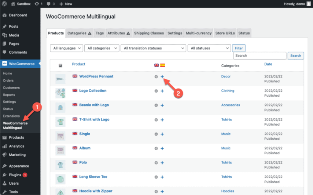 multilingual & multicurrency e-commerce