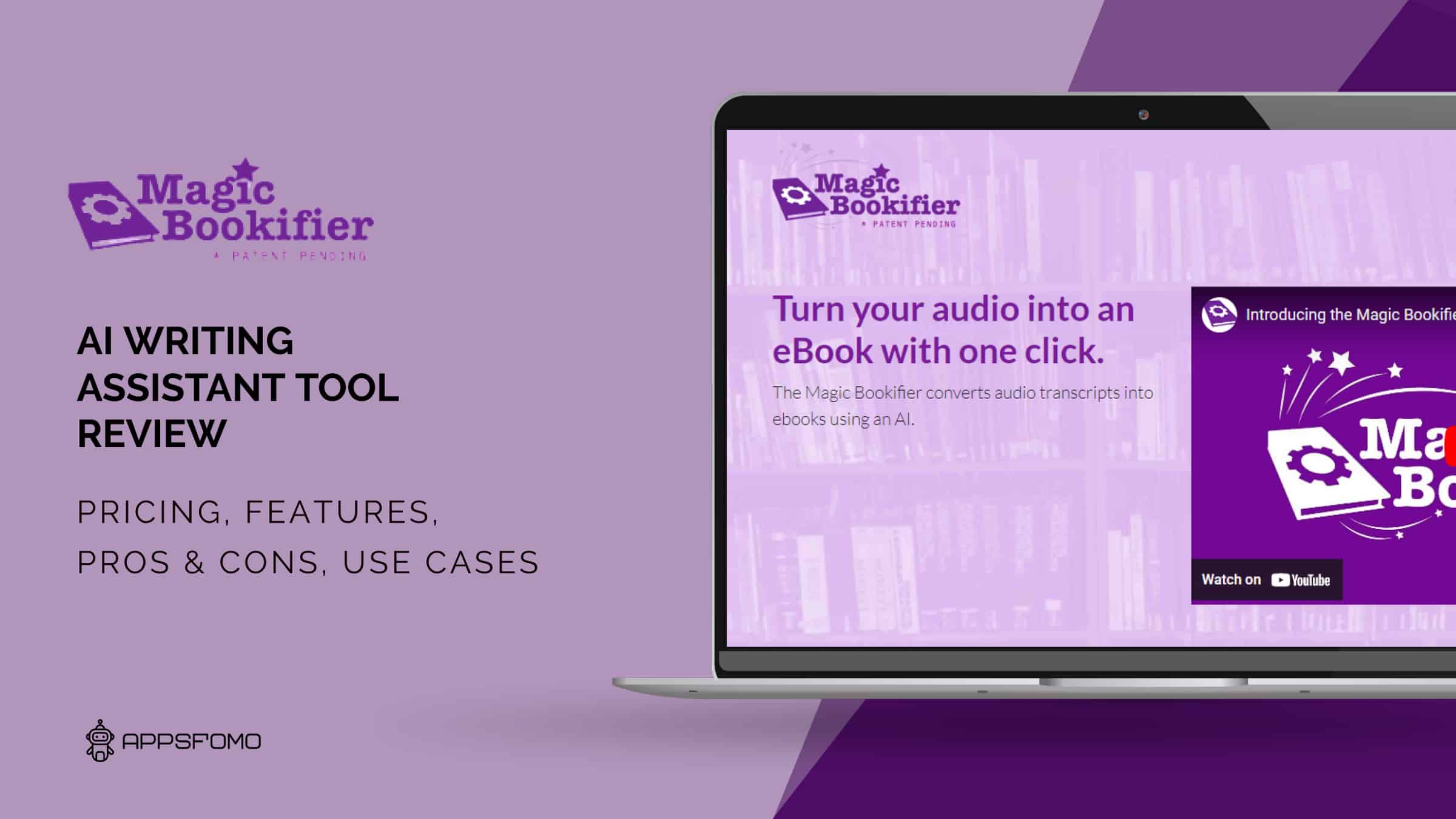 Magic Bookifier: Turn any video or audio into a stunning ebook.