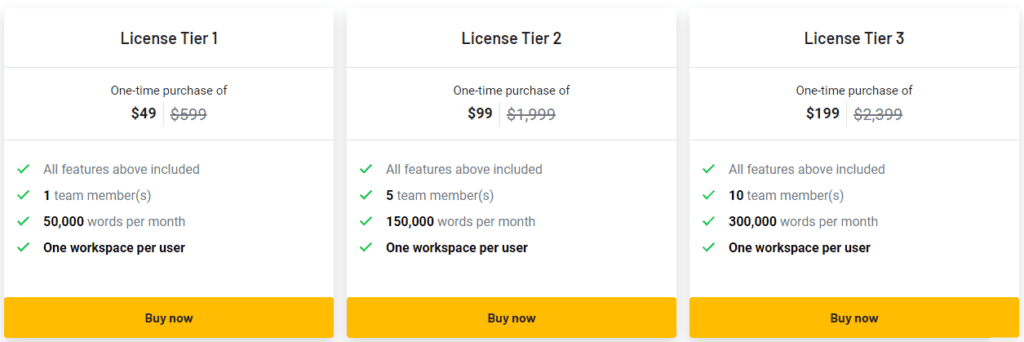 lifetime pricing of copilotly