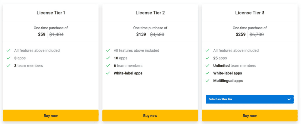 appmysite ltd pricing