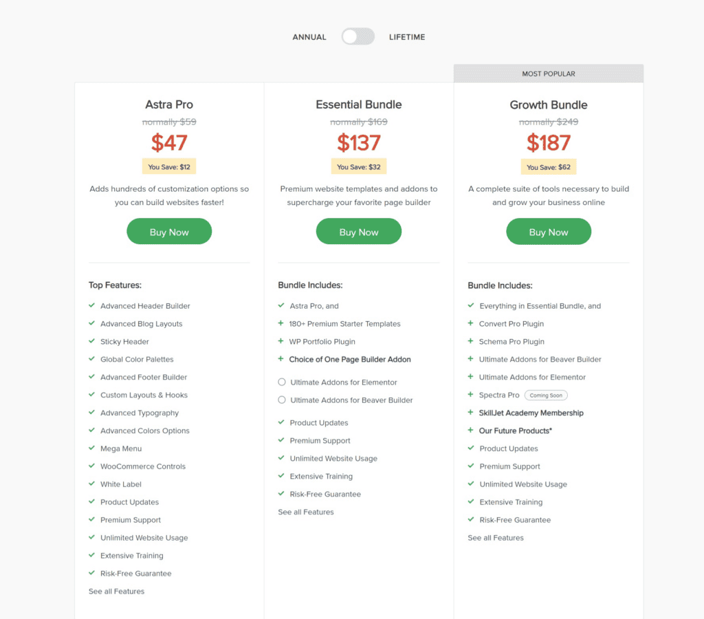 annual subscription plan