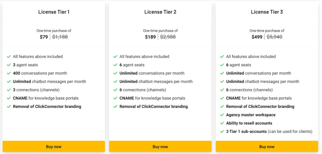 clickconnector ltd plans